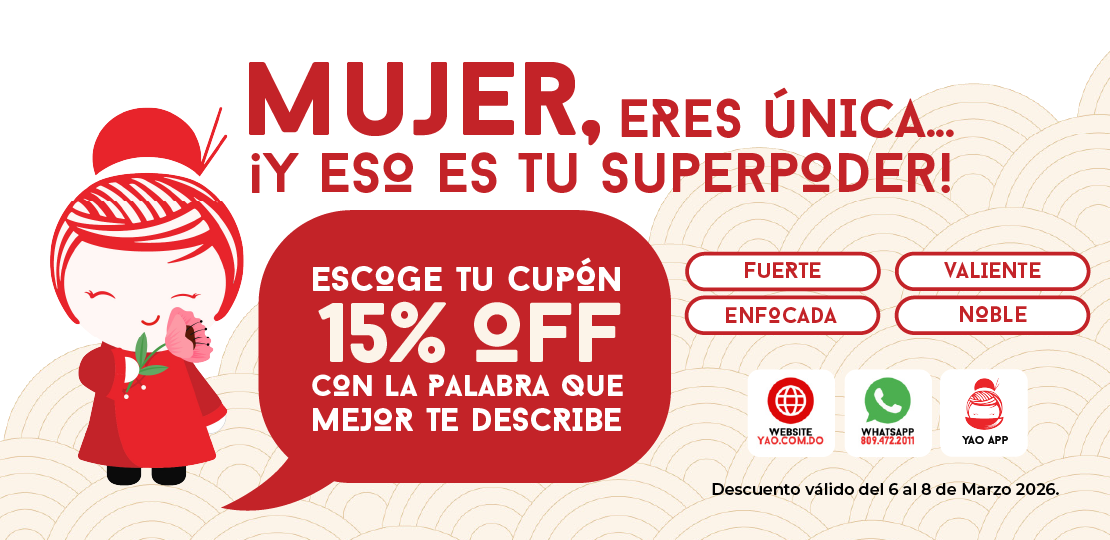 Dia de la Mujer  -  Restaurantes YAO Asian Cuisine