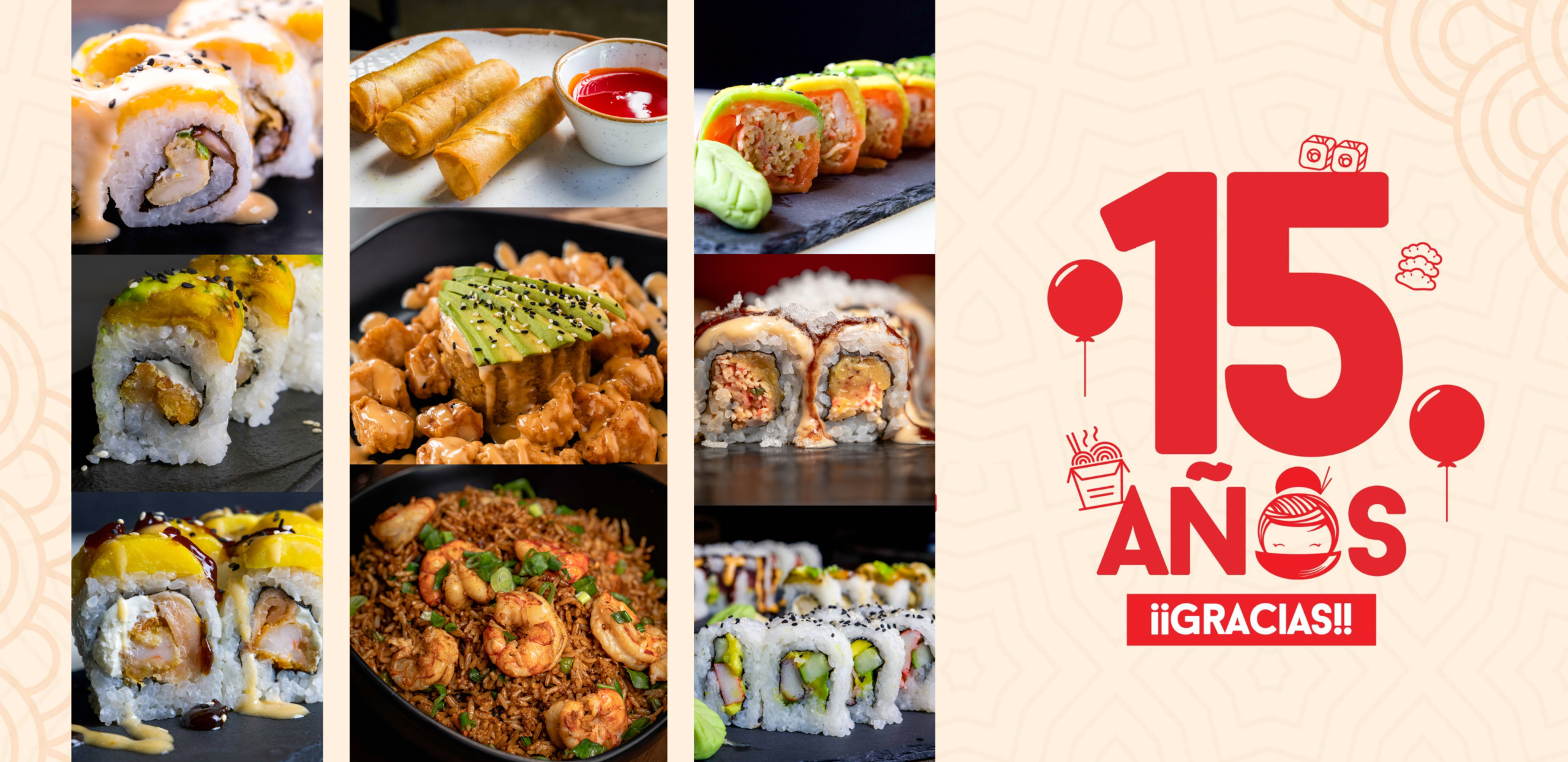 Ofertas Aniversario 15  -  Restaurantes YAO Asian Cuisine